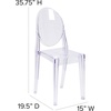 image:imageFlash Furniture Cheryl IndoorOutdoor Ghost Accent and Dining Chair with Contoured Seat Stackable Transparent Restaurant Chair Transparent Crystal4