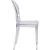 image:imageFlash Furniture Cheryl IndoorOutdoor Ghost Accent and Dining Chair with Contoured Seat Stackable Transparent Restaurant Chair Transparent Crystal4