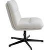 image:imageFlash Furniture Chloe Commercial MidBack Swivel Office Chair Wide Design Padded LeatherSoft Adjustable Height Ergonomic MidRise Back Armless CognacBlackCream Faux ShearlingBlack Frame