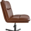 image:imageFlash Furniture Chloe Commercial MidBack Swivel Office Chair Wide Design Padded LeatherSoft Adjustable Height Ergonomic MidRise Back Armless CognacBlackCognac LeathersoftBlack Frame