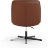 image:imageFlash Furniture Chloe Commercial MidBack Swivel Office Chair Wide Design Padded LeatherSoft Adjustable Height Ergonomic MidRise Back Armless CognacBlackCognac LeathersoftBlack Frame