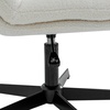 image:imageFlash Furniture Chloe Commercial MidBack Swivel Office Chair Wide Design Padded LeatherSoft Adjustable Height Ergonomic MidRise Back Armless CognacBlackCream Faux ShearlingBlack Frame