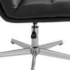 image:imageFlash Furniture Chloe Commercial MidBack Swivel Office Chair Wide Design Padded LeatherSoft Adjustable Height Ergonomic MidRise Back Armless CognacBlackBlack LeathersoftChrome Frame