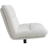 image:imageFlash Furniture Chloe Commercial MidBack Swivel Office Chair Wide Design Padded LeatherSoft Adjustable Height Ergonomic MidRise Back Armless CognacBlackCream Faux ShearlingBlack Frame