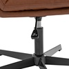 image:imageFlash Furniture Chloe Commercial MidBack Swivel Office Chair Wide Design Padded LeatherSoft Adjustable Height Ergonomic MidRise Back Armless CognacBlackCognac LeathersoftBlack Frame