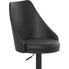 image:imageFlash Furniture Chrishelle Set of 2 Commercial Adjustable Height Bar Stools  Brown LeatherSoft Tufted Upholstery  Pedestal Base  Integrated FootringBlack