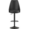image:imageFlash Furniture Chrishelle Set of 2 Commercial Adjustable Height Bar Stools  Brown LeatherSoft Tufted Upholstery  Pedestal Base  Integrated FootringBlack