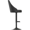 image:imageFlash Furniture Chrishelle Set of 2 Commercial Adjustable Height Bar Stools  Brown LeatherSoft Tufted Upholstery  Pedestal Base  Integrated FootringBlack
