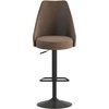 image:imageFlash Furniture Chrishelle Set of 2 Commercial Adjustable Height Bar Stools  Brown LeatherSoft Tufted Upholstery  Pedestal Base  Integrated FootringBrown