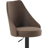 image:imageFlash Furniture Chrishelle Set of 2 Commercial Adjustable Height Bar Stools  Brown LeatherSoft Tufted Upholstery  Pedestal Base  Integrated FootringBrown
