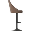 image:imageFlash Furniture Chrishelle Set of 2 Commercial Adjustable Height Bar Stools  Brown LeatherSoft Tufted Upholstery  Pedestal Base  Integrated FootringBrown