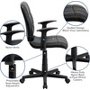 image:imageFlash Furniture Clayton MidBack Black Quilted Vinyl Swivel Task Office Chair with ArmsBlack