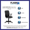 image:imageFlash Furniture Clayton MidBack Black Quilted Vinyl Swivel Task Office Chair with ArmsBlack