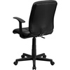 image:imageFlash Furniture Clayton MidBack Black Quilted Vinyl Swivel Task Office Chair with ArmsBlack