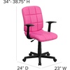 image:imageFlash Furniture Clayton MidBack Black Quilted Vinyl Swivel Task Office Chair with ArmsPink