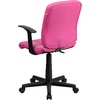 image:imageFlash Furniture Clayton MidBack Black Quilted Vinyl Swivel Task Office Chair with ArmsPink