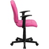 image:imageFlash Furniture Clayton MidBack Black Quilted Vinyl Swivel Task Office Chair with ArmsPink