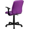 image:imageFlash Furniture Clayton MidBack Black Quilted Vinyl Swivel Task Office Chair with ArmsPurple