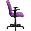 image:imageFlash Furniture Clayton MidBack Black Quilted Vinyl Swivel Task Office Chair with ArmsPurple