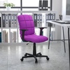 image:imageFlash Furniture Clayton MidBack Black Quilted Vinyl Swivel Task Office Chair with ArmsPurple
