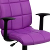 image:imageFlash Furniture Clayton MidBack Black Quilted Vinyl Swivel Task Office Chair with ArmsPurple