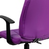 image:imageFlash Furniture Clayton MidBack Black Quilted Vinyl Swivel Task Office Chair with ArmsPurple