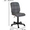 image:imageFlash Furniture Clayton MidBack Purple Quilted Vinyl Swivel Task Office ChairGrey