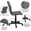 image:imageFlash Furniture Clayton MidBack Purple Quilted Vinyl Swivel Task Office ChairGrey