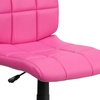 image:imageFlash Furniture Clayton MidBack Purple Quilted Vinyl Swivel Task Office ChairPink
