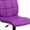 image:imageFlash Furniture Clayton MidBack Purple Quilted Vinyl Swivel Task Office ChairPurple