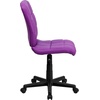 image:imageFlash Furniture Clayton MidBack Purple Quilted Vinyl Swivel Task Office ChairPurple