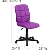 image:imageFlash Furniture Clayton MidBack Purple Quilted Vinyl Swivel Task Office ChairPurple