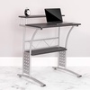 image:imageFlash Furniture Clifton Modern Office Computer Desk with Top and Bottom Storage Shelves Small Computer Desk for Home Office 28W BlackBlack