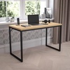 image:imageFlash Furniture Clifton Modern Office Computer Desk with Top and Bottom Storage Shelves Small Computer Desk for Home Office 28W BlackBlack