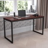 image:imageFlash Furniture Clifton Modern Office Computer Desk with Top and Bottom Storage Shelves Small Computer Desk for Home Office 28W BlackMahogany