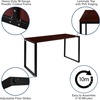image:imageFlash Furniture Clifton Modern Office Computer Desk with Top and Bottom Storage Shelves Small Computer Desk for Home Office 28W BlackMahogany