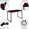 image:imageFlash Furniture Clifton Modern Office Computer Desk with Top and Bottom Storage Shelves Small Computer Desk for Home Office 28W BlackMahogany