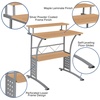 image:imageFlash Furniture Clifton Modern Office Computer Desk with Top and Bottom Storage Shelves Small Computer Desk for Home Office 28W BlackMaple