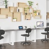 image:imageFlash Furniture Clifton Modern Office Computer Desk with Top and Bottom Storage Shelves Small Computer Desk for Home Office 28W BlackRustic Gray