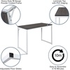 image:imageFlash Furniture Clifton Modern Office Computer Desk with Top and Bottom Storage Shelves Small Computer Desk for Home Office 28W BlackRustic Gray
