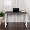 image:imageFlash Furniture Clifton Modern Office Computer Desk with Top and Bottom Storage Shelves Small Computer Desk for Home Office 28W BlackRustic Gray
