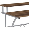 image:imageFlash Furniture Clifton Modern Office Computer Desk with Top and Bottom Storage Shelves Small Computer Desk for Home Office 28W BlackRustic Walnut