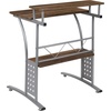image:imageFlash Furniture Clifton Modern Office Computer Desk with Top and Bottom Storage Shelves Small Computer Desk for Home Office 28W BlackRustic Walnut