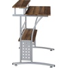 image:imageFlash Furniture Clifton Modern Office Computer Desk with Top and Bottom Storage Shelves Small Computer Desk for Home Office 28W BlackRustic Walnut