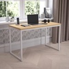image:imageFlash Furniture Clifton Modern Office Computer Desk with Top and Bottom Storage Shelves Small Computer Desk for Home Office 28W BlackWhite