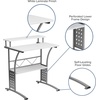 image:imageFlash Furniture Clifton Modern Office Computer Desk with Top and Bottom Storage Shelves Small Computer Desk for Home Office 28W BlackWhite