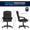 image:imageFlash Furniture Coffman Flash Fundamentals MidBack LeatherSoft Office and Gaming Chair Ergonomic Office Chair with Padded LeatherSoft Seat and Arms Black