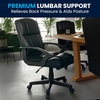 image:imageFlash Furniture Coffman Flash Fundamentals MidBack LeatherSoft Office and Gaming Chair Ergonomic Office Chair with Padded LeatherSoft Seat and Arms Black