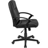 image:imageFlash Furniture Coffman Flash Fundamentals MidBack LeatherSoft Office and Gaming Chair Ergonomic Office Chair with Padded LeatherSoft Seat and Arms Black