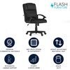 image:imageFlash Furniture Coffman Flash Fundamentals MidBack LeatherSoft Office and Gaming Chair Ergonomic Office Chair with Padded LeatherSoft Seat and Arms Black